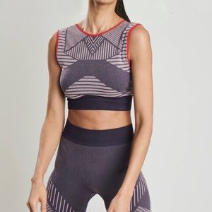 AHM Bare Back Light Sports Bra Heather Navy Size M